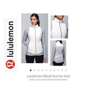 Lululemon Rebel Runner Vest. White/Gray. Size 8.